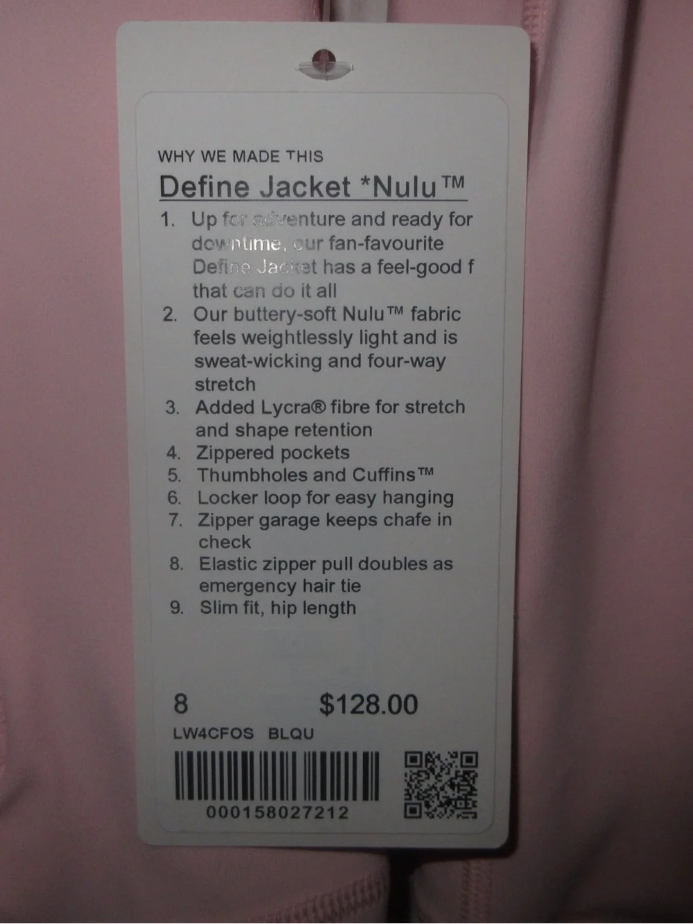 Lululemon define jacket